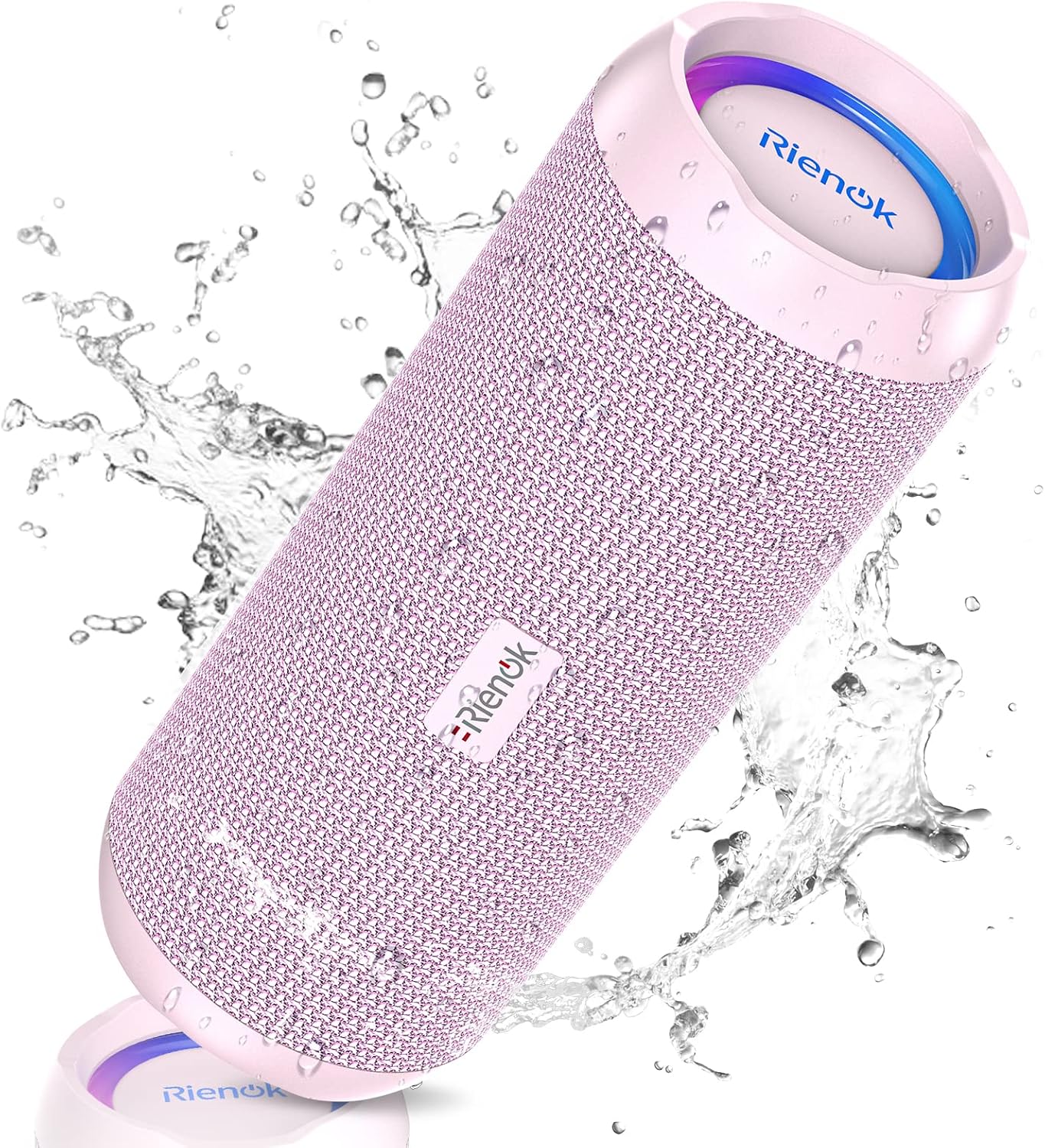 Detalle de RIENOK Bluetooth Speaker 30W (IP67) Dual Pairing Wireless Speaker with Bass Boost, TF/AUX & RGB