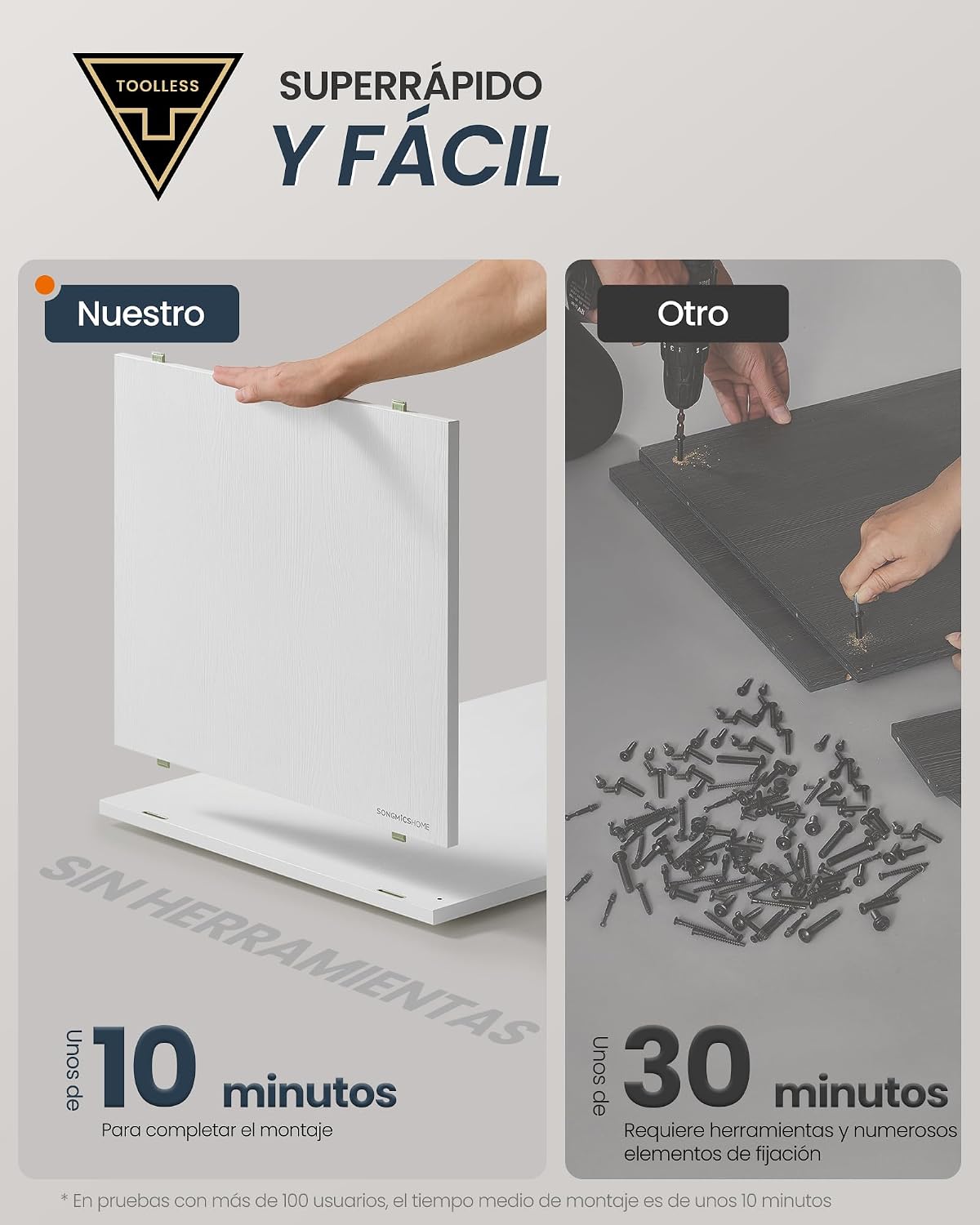 Detalle 2 de SONGMICS HOME Caja arenero montaje rápido 60 kg