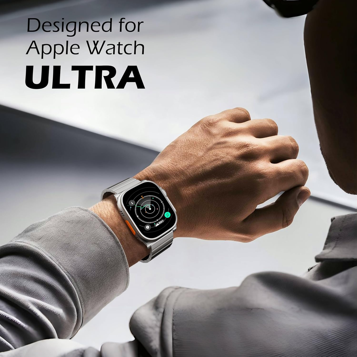Thumbnail 6 de LULULOOK Titanium Band for Apple Watch Ultra 3/2/Ultra 49mm (DLC coated) – men’s adjustable titanium strap