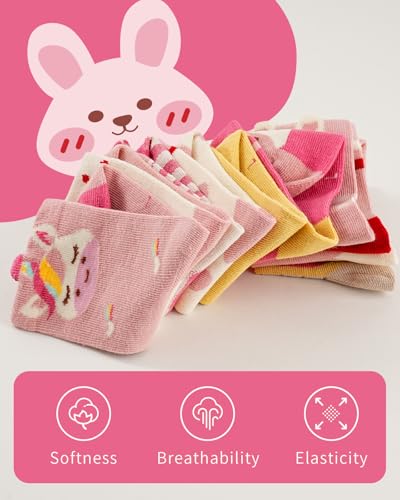 Detalle de Kyopp Chaussettes enfant 25-28 en coton, motifs animaux, 10 paires