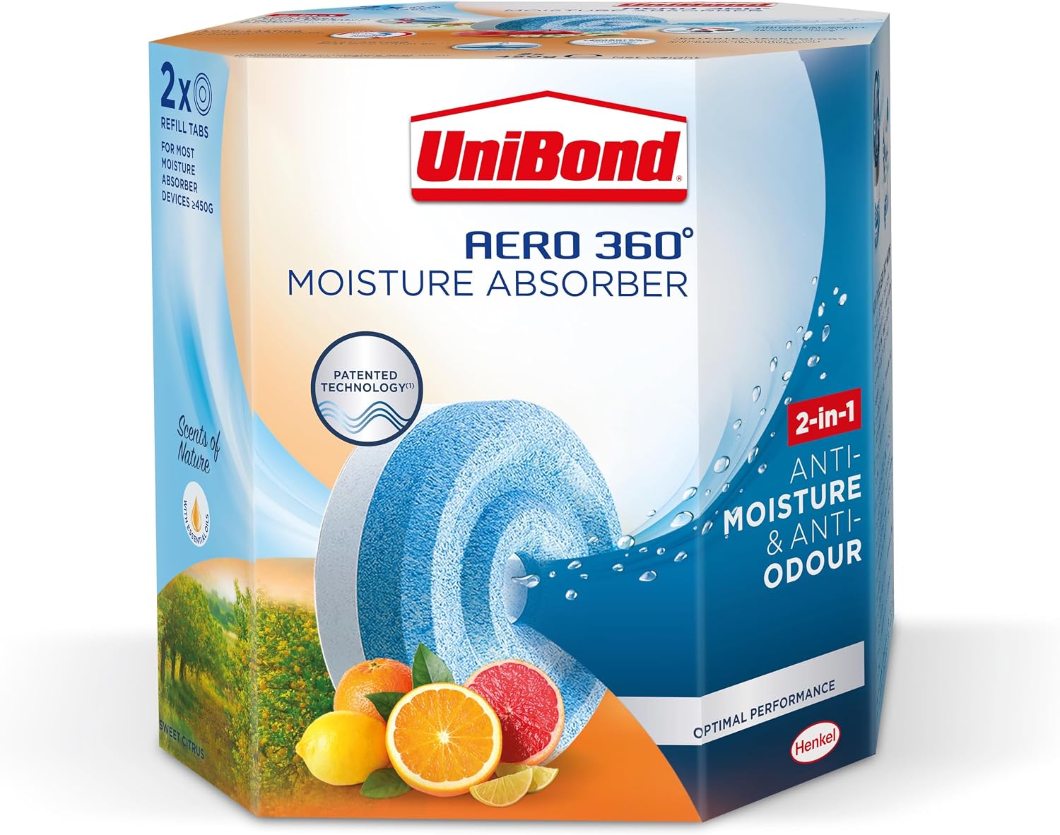 Unibond AERO 360° Citrus Refill 2 x 450g