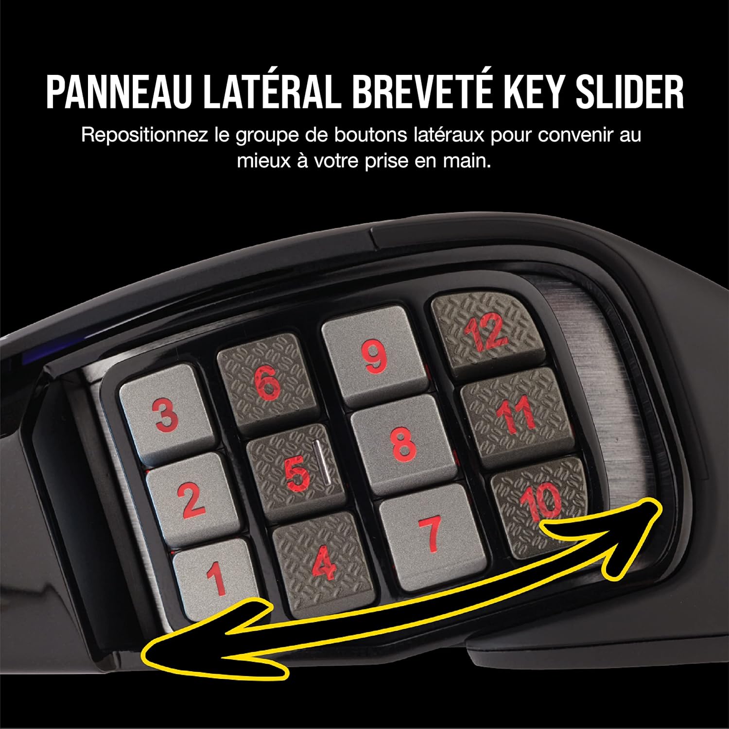 Detalle 2 de Corsair Scimitar RGB Elite : Souris filaire MOBA/MMO 17 boutons programmables