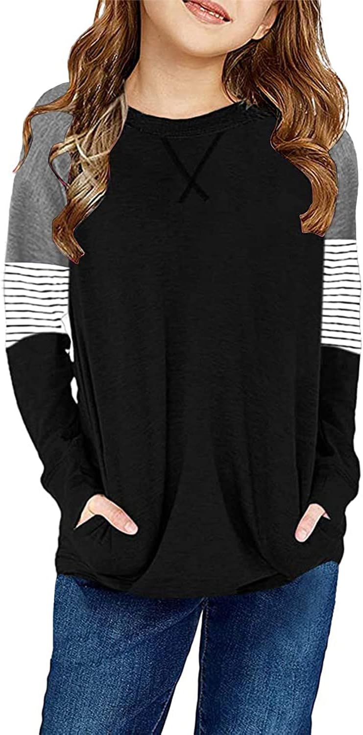 Detalle de Storeofbaby Girls' Long-Sleeve Shirt, Crew Neck