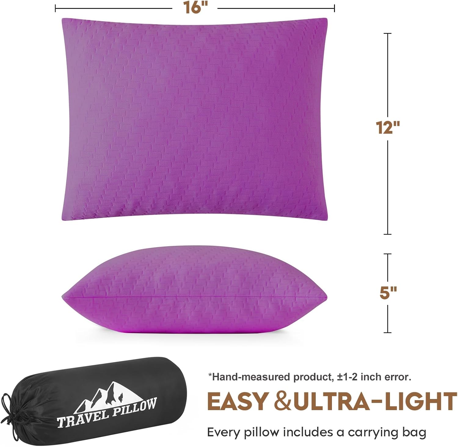 Detalle 2 de PEUJEW Small Memory Foam Pillow