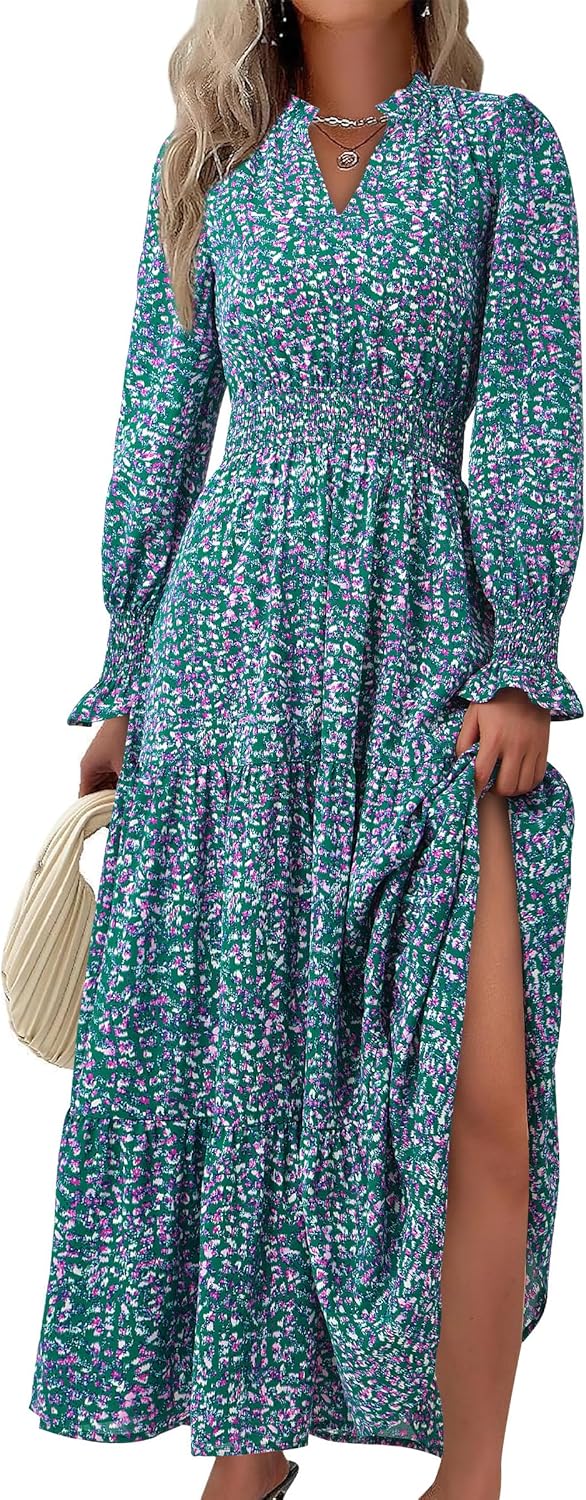 Detalle de PRETTYGARDEN Women's Floral Maxi Dress