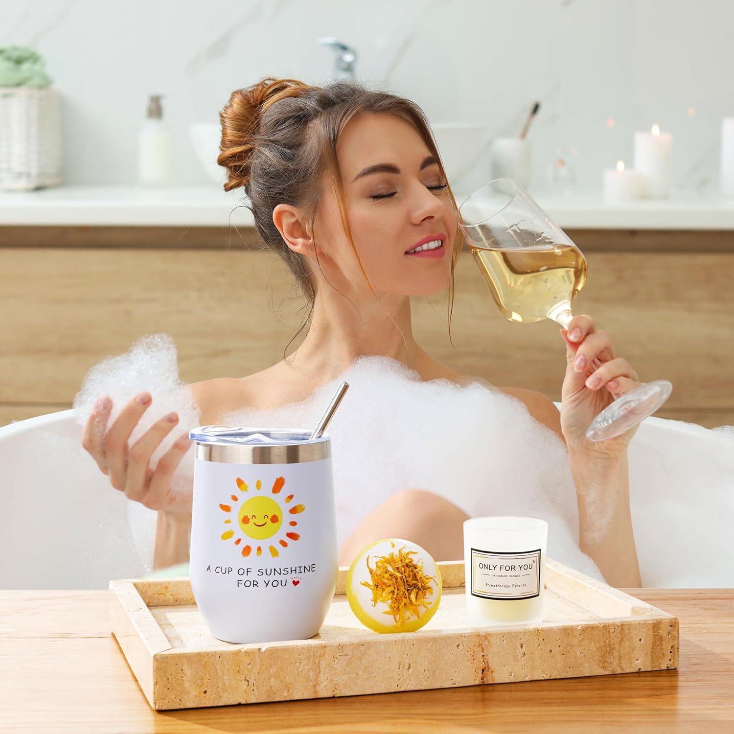 Thumbnail 5 de Pamper Gifts for Women: Sunlit Self-Care Gift Box with Luxury Throw and Spa Essentials