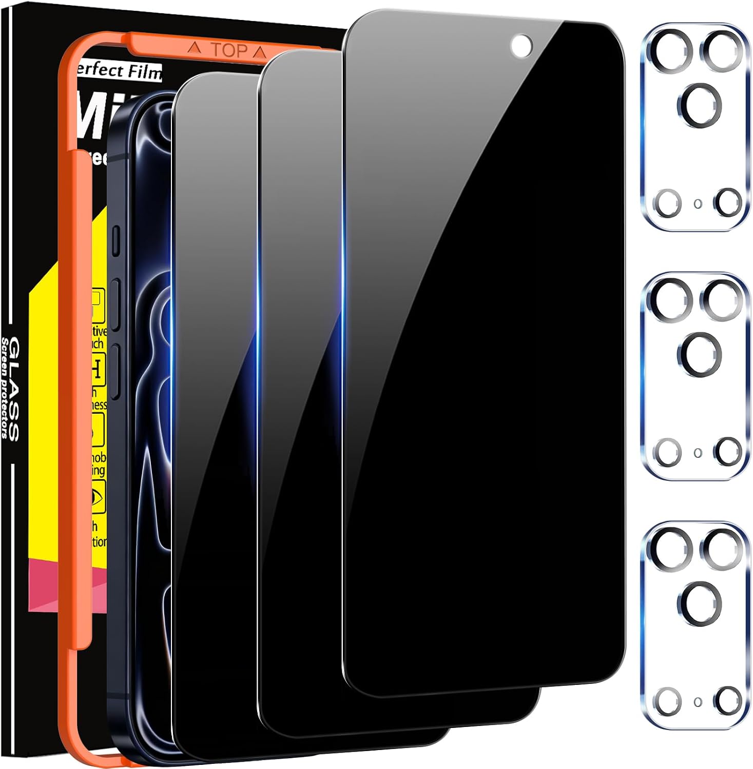 Detalle de Milomdoi 3 Pack Privacy Screen for iPhone 17 Pro Max