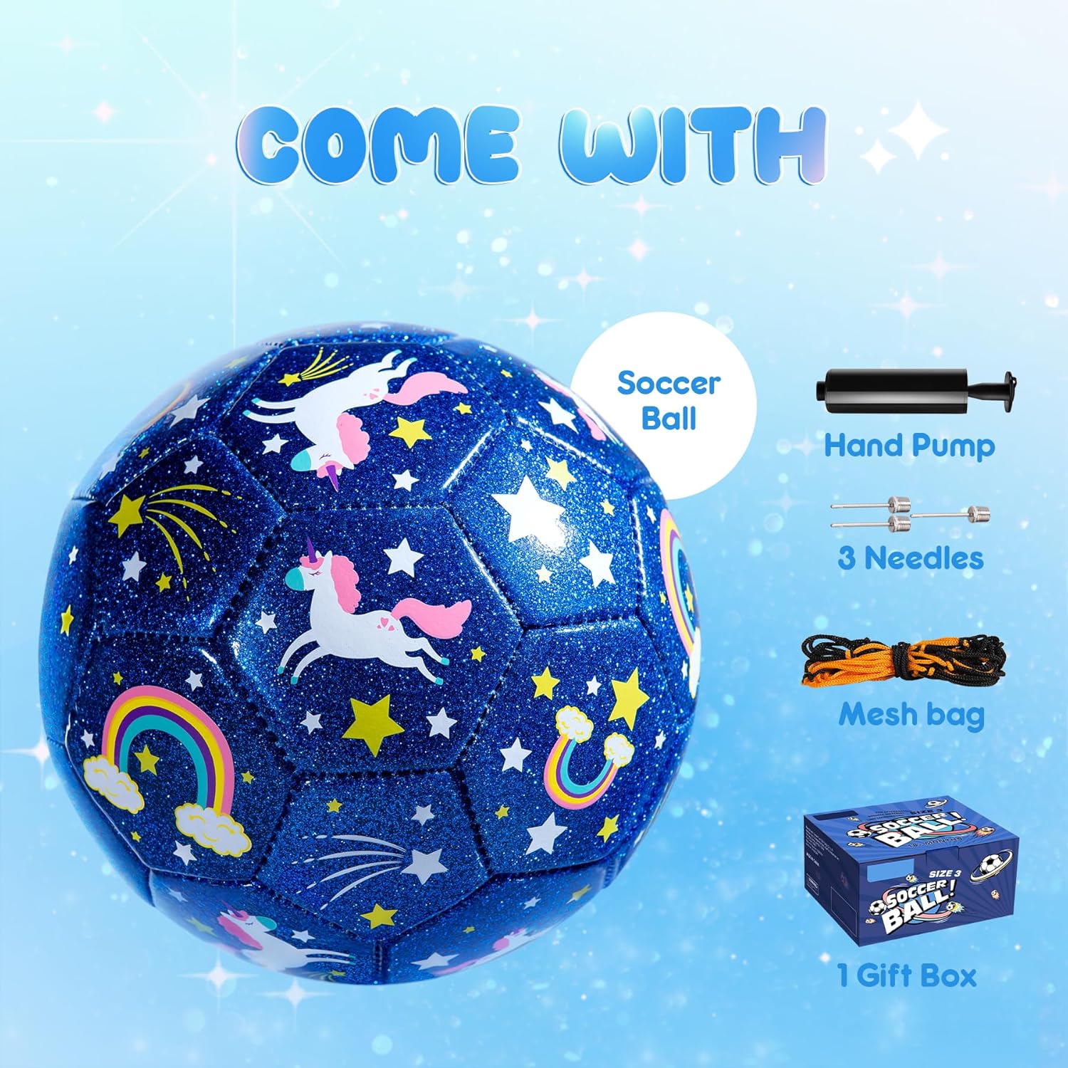 Thumbnail 1 de U&C Planet Unicornio Azul balón tamaño 3