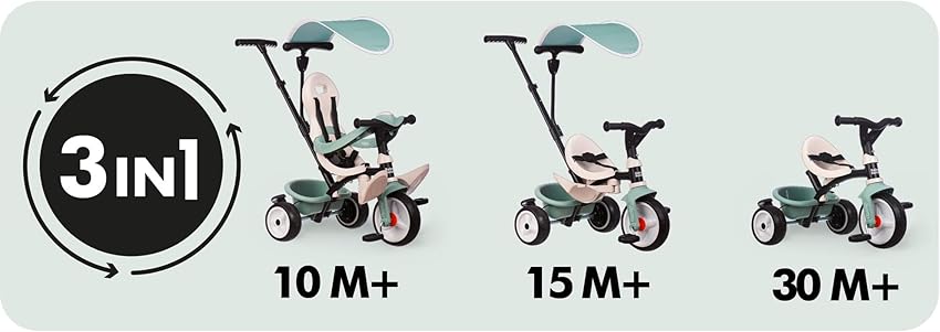 Thumbnail 2 de Smoby Life Triciclo Baby Balade Progresivo 3 en 1, para 10–36 meses
