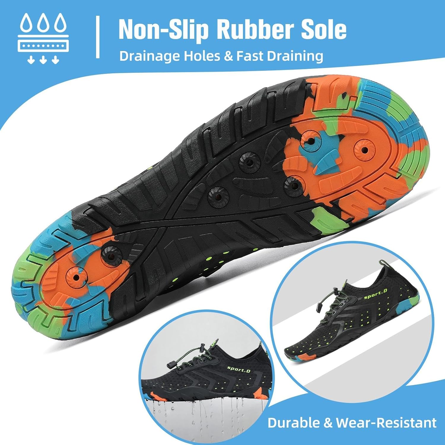 Thumbnail 5 de Mishansha Water Shoes for Women & Men — Quick-Dry, Drainage Hole Aqua Shoes
