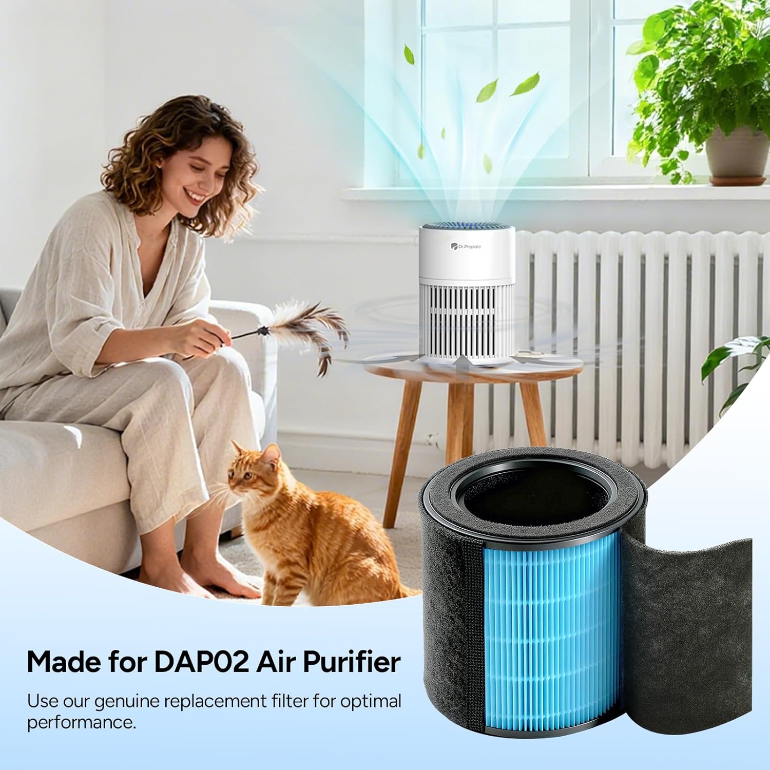 Thumbnail 1 de Dr.Prepare Air Purifier Filter Replacement (3-Stage HEPA H13 with Washable Pre-Filter & Activated Carbon)