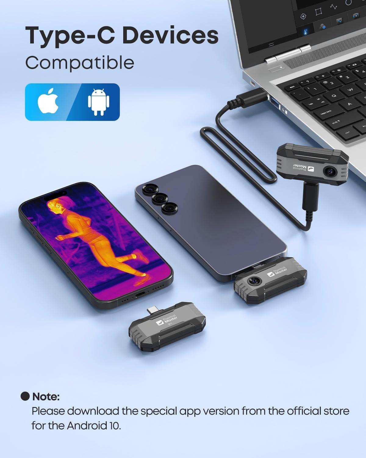 Detalle 1 de Thermal Master P1 for USB-C Device Thermal Camera, 320×240 Super Resolution
