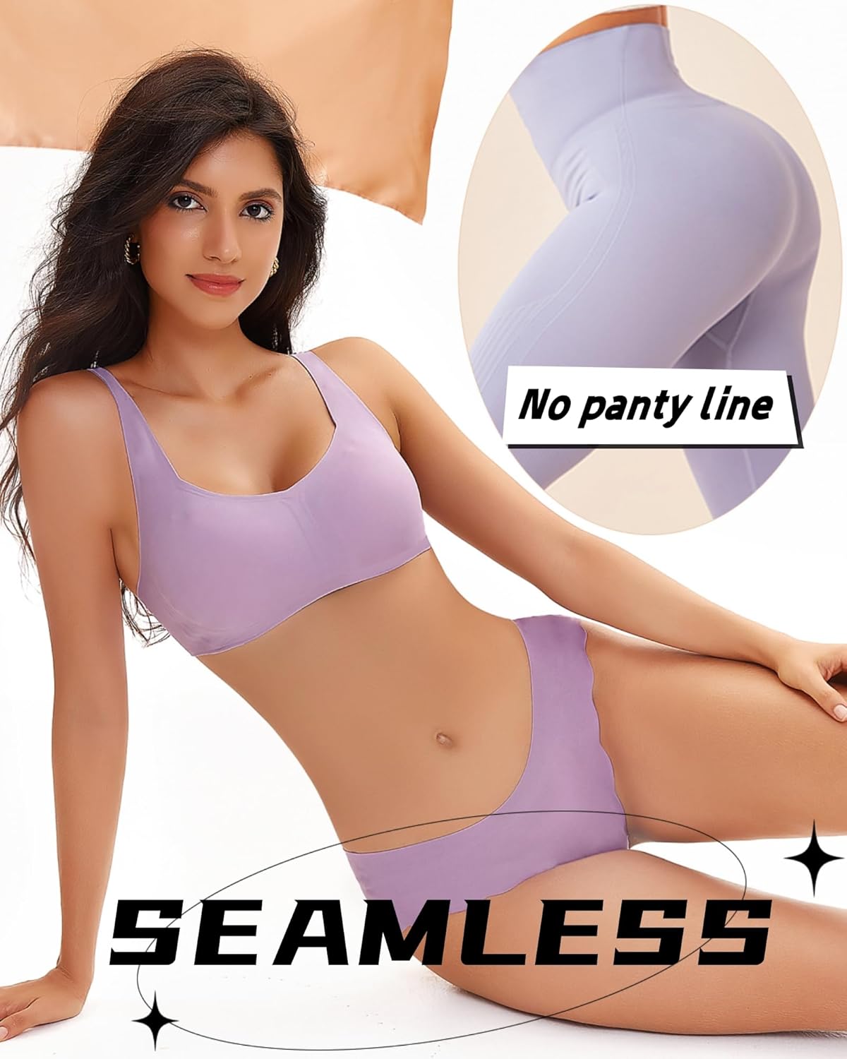 Thumbnail 2 de 6 Pack Seamless Low Rise Hipster Bikini Panties S-XL