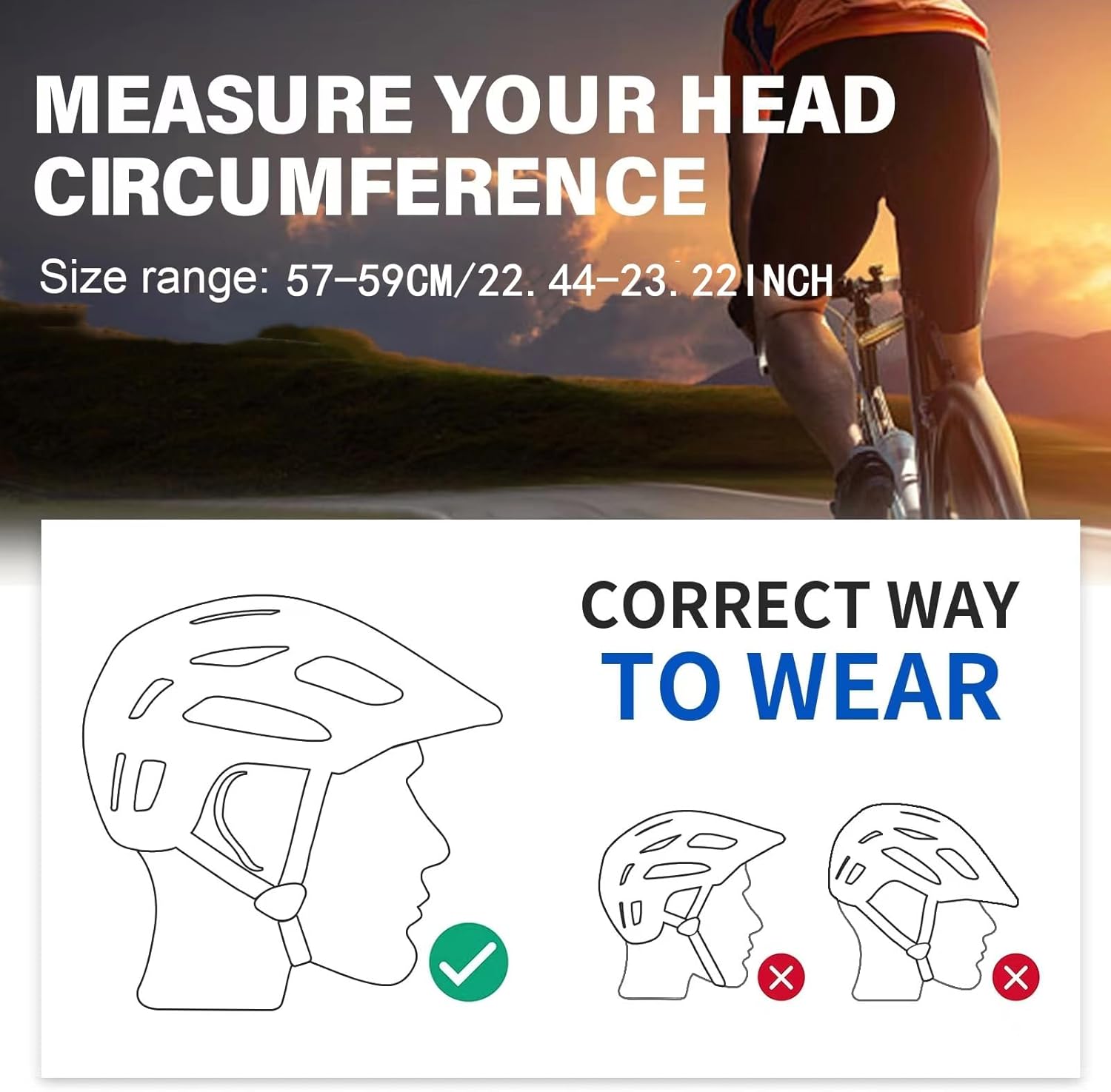 Thumbnail 2 de OnBros Cycle Helmet for Men and Women: Lightweight, Multi-Sport MTB/Urban Helmet with Visor