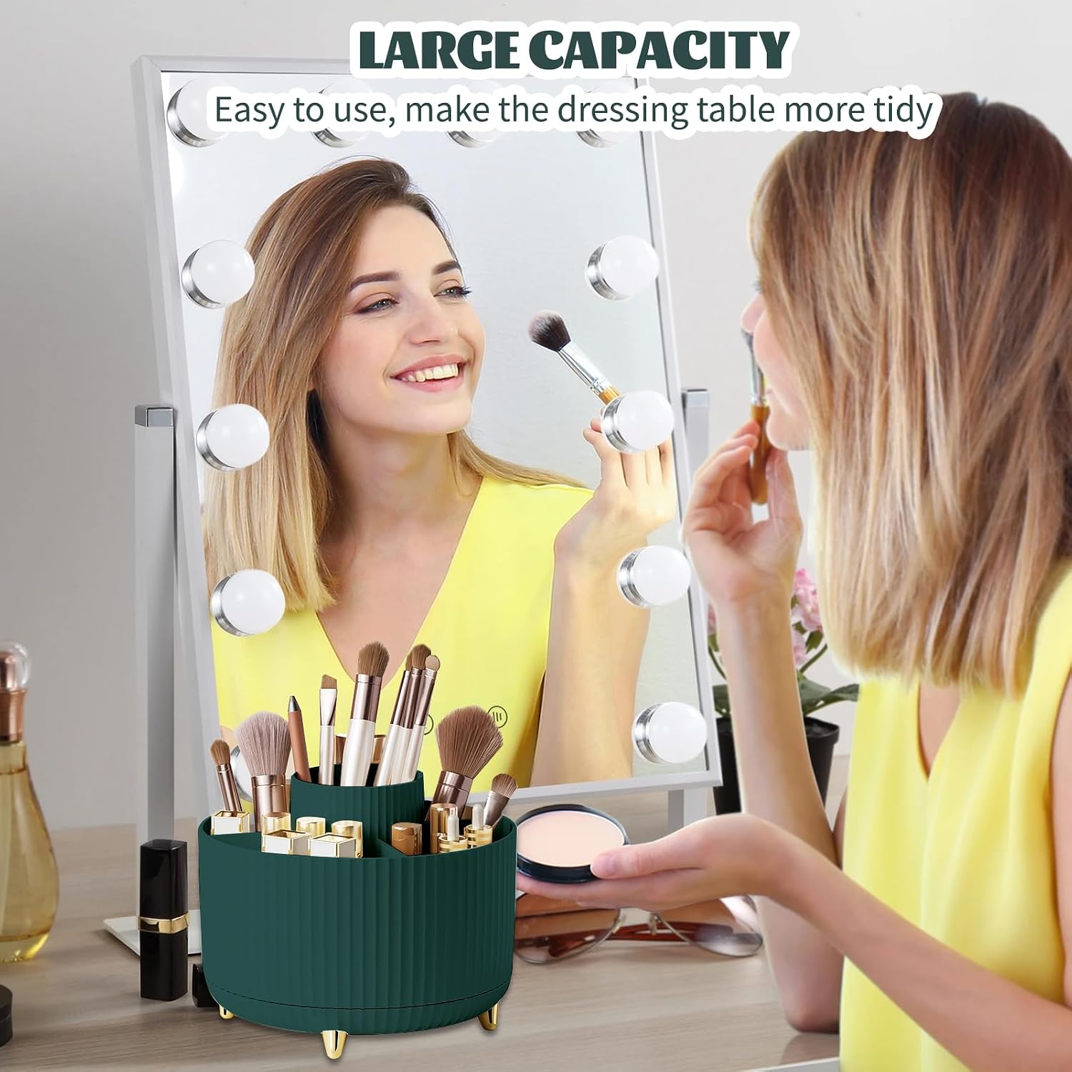 Thumbnail 6 de 360° Drehbare Make up Organizer Grün