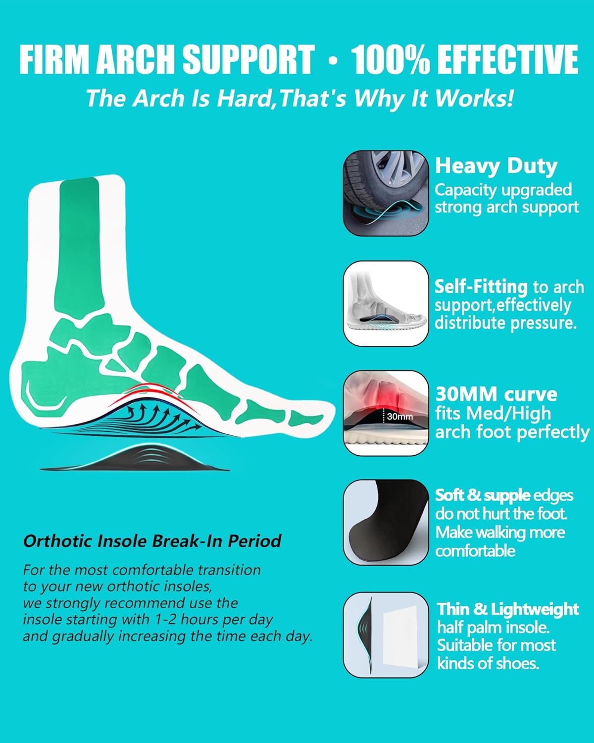 Thumbnail 5 de High Arch Support Inserts for Plantar Fasciitis ⚙