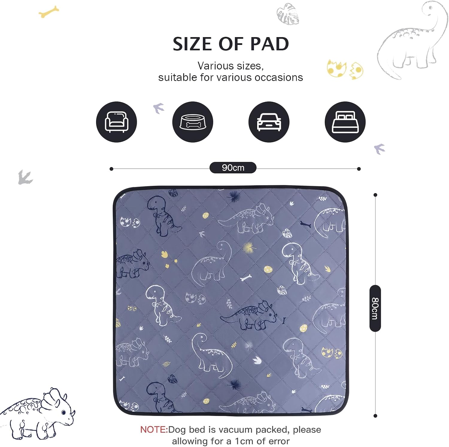 Thumbnail 1 de IEUUMLER Washable Pee Pads 80x90 cm 2 Pack