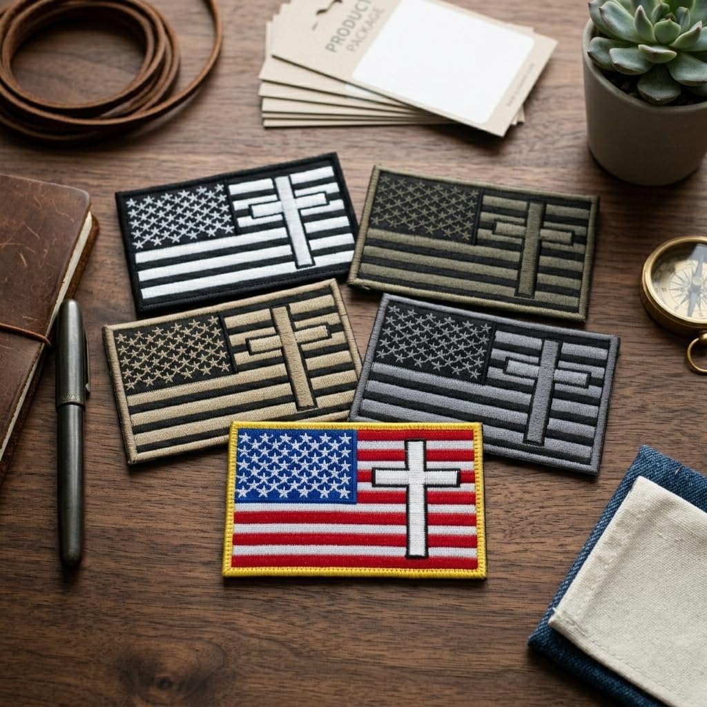 Detalle 1 de GaugeUSA American Flag Patch, 3 x 2 Inches
