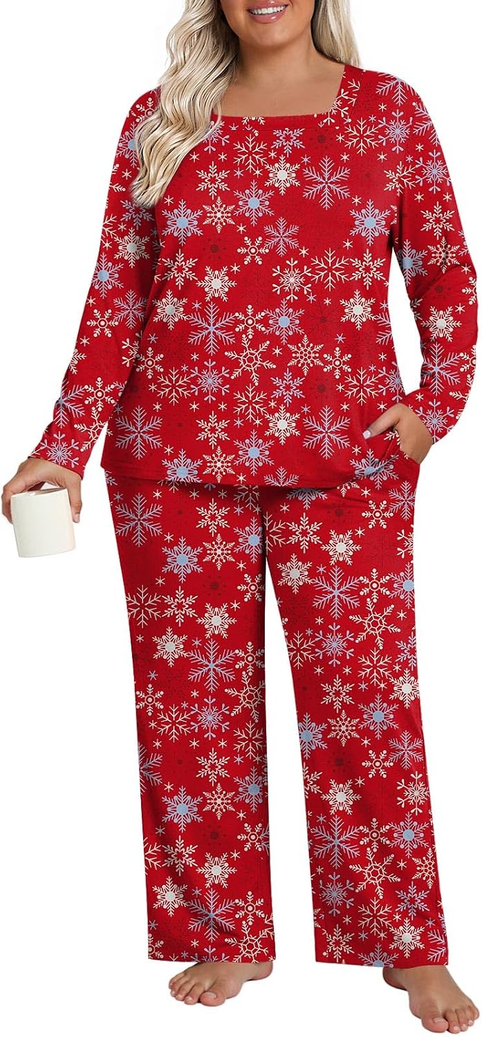 Thumbnail 5 de HOTGIFT Plus-Size Pajama Set, 95% Rayon