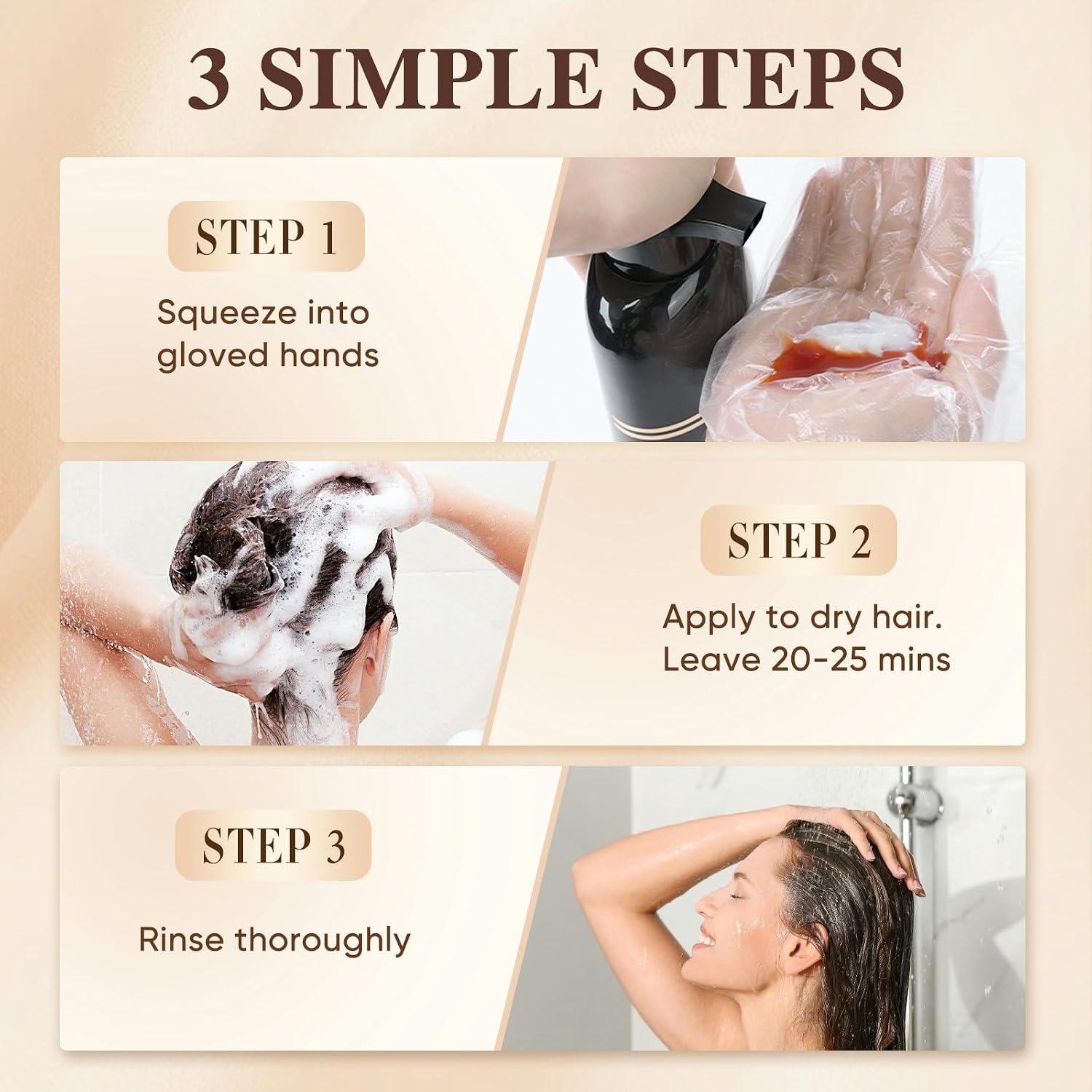 Thumbnail 6 de HIS&HERCHOICE Hair Dye Shampoo, Light Brown