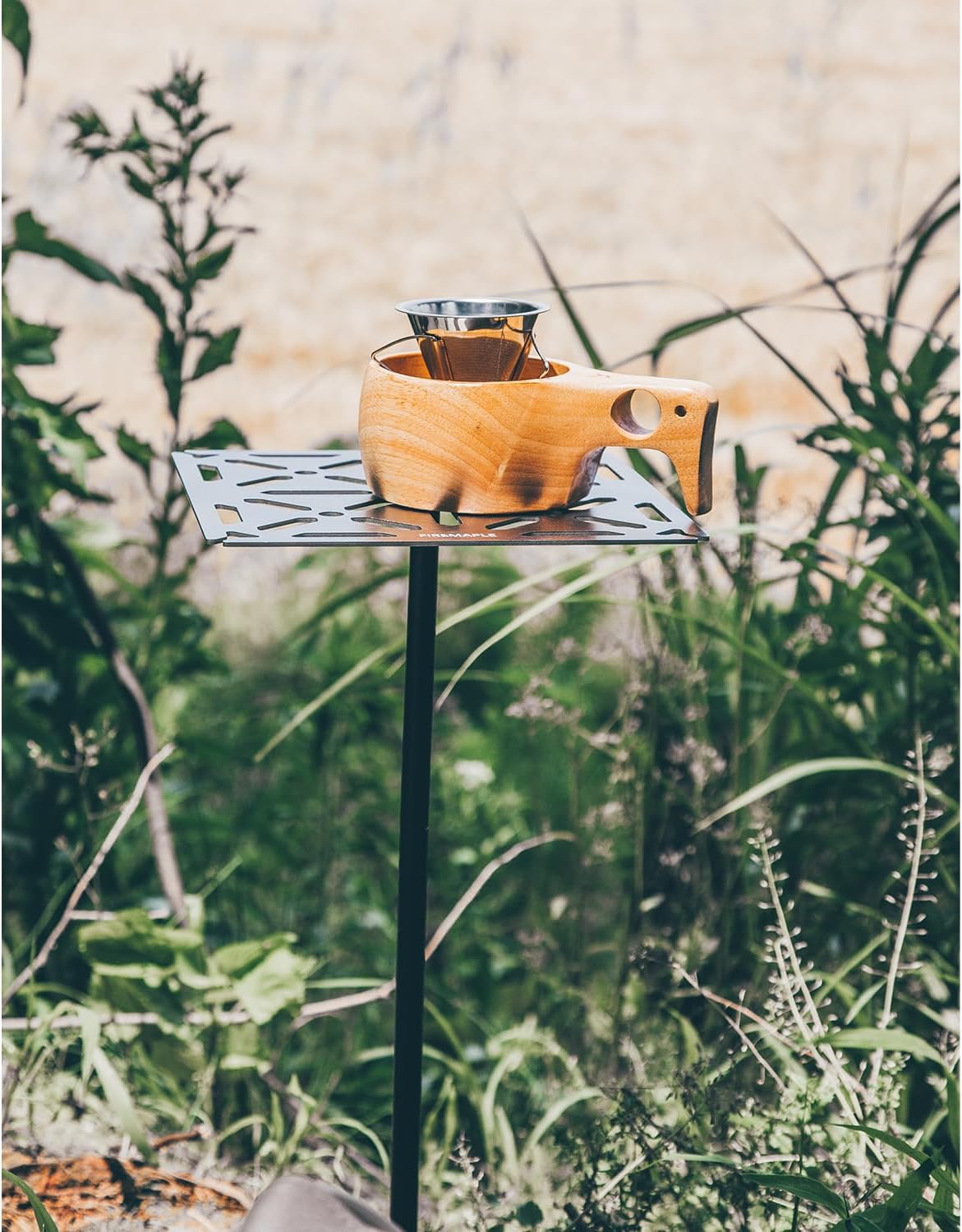 Detalle de Fire-Maple Dandelion Buddy Table driepoot-kampeertafel, verstelbaar en compact