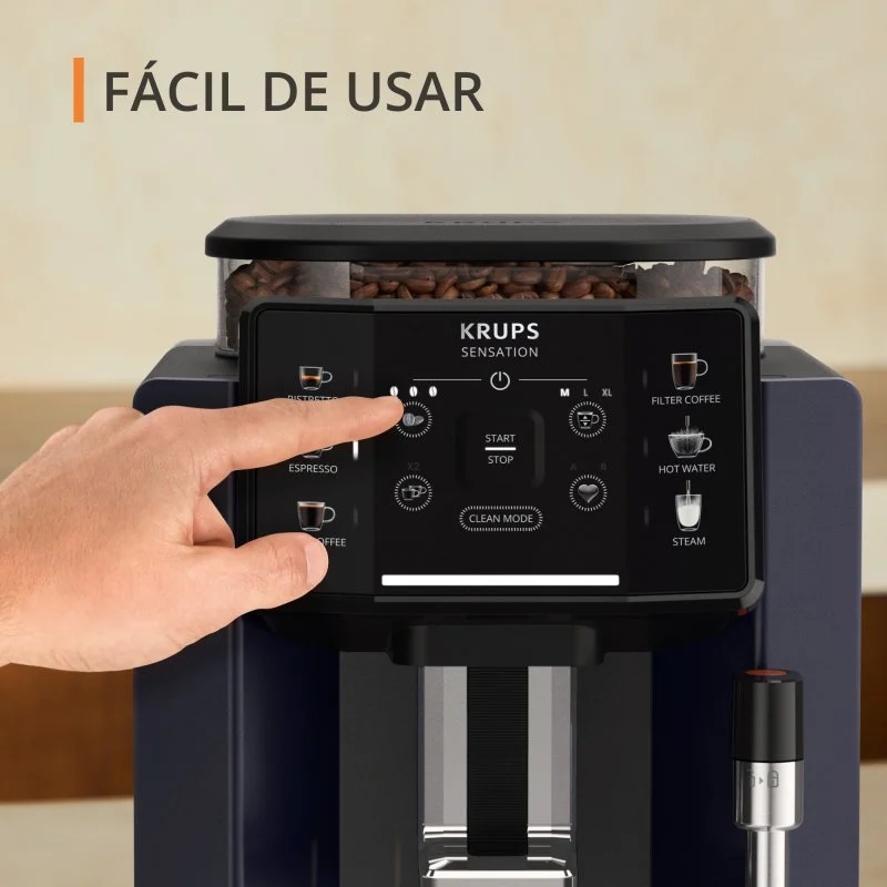 Thumbnail 2 de Krups Sensation C50 cafetera automática negra a 15 bares con pantalla táctil