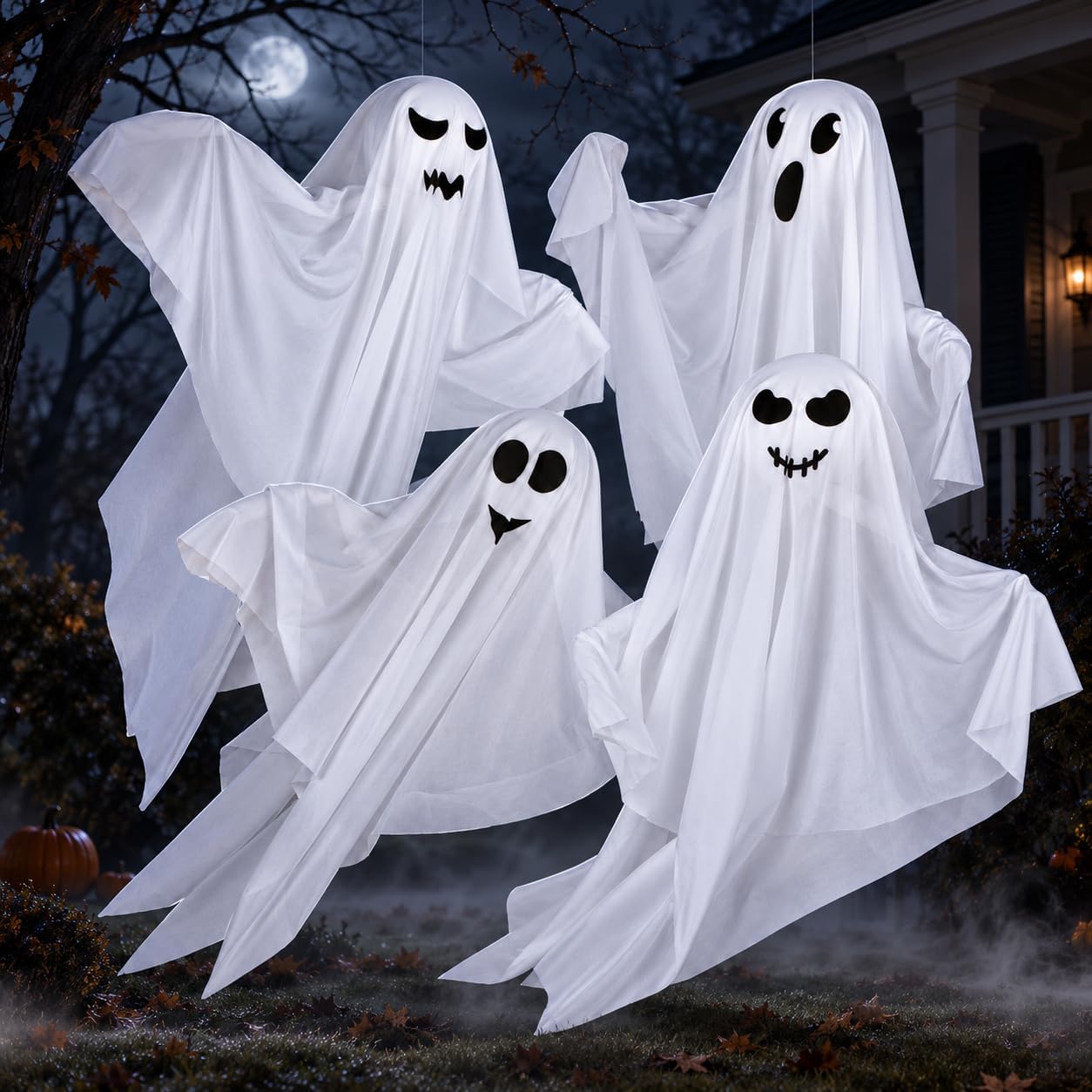Detalle 2 de Kiddokids Hanging Halloween Ghosts, 27.5-Inch