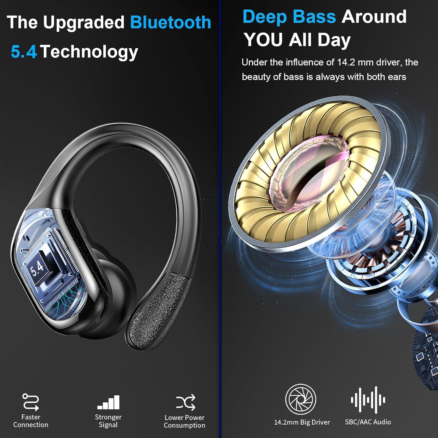 Thumbnail 2 de Wireless Earbud 75Hrs Bluetooth 5.4 Earphones