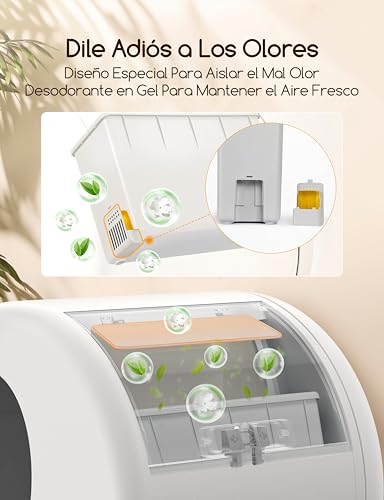 Detalle 2 de MeoWant Arenero autolimpiable extragrande con app 🐱