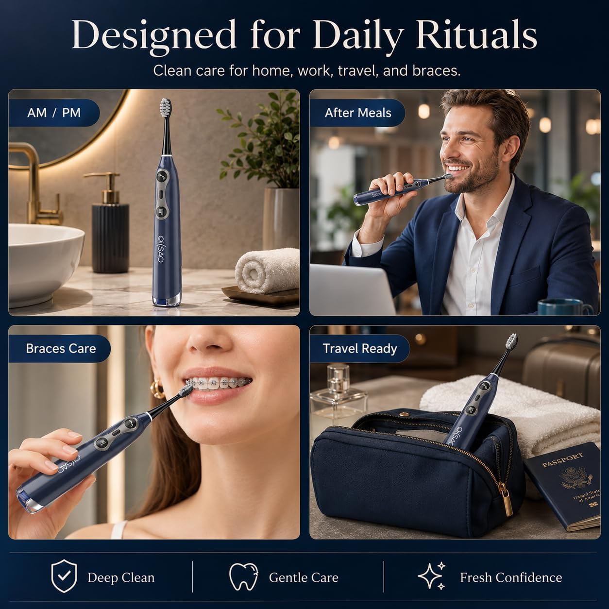 Thumbnail 5 de Electric Toothbrush with Water Flosser for Adults: 3-in-1 Sonic Brush & Floss Combo
