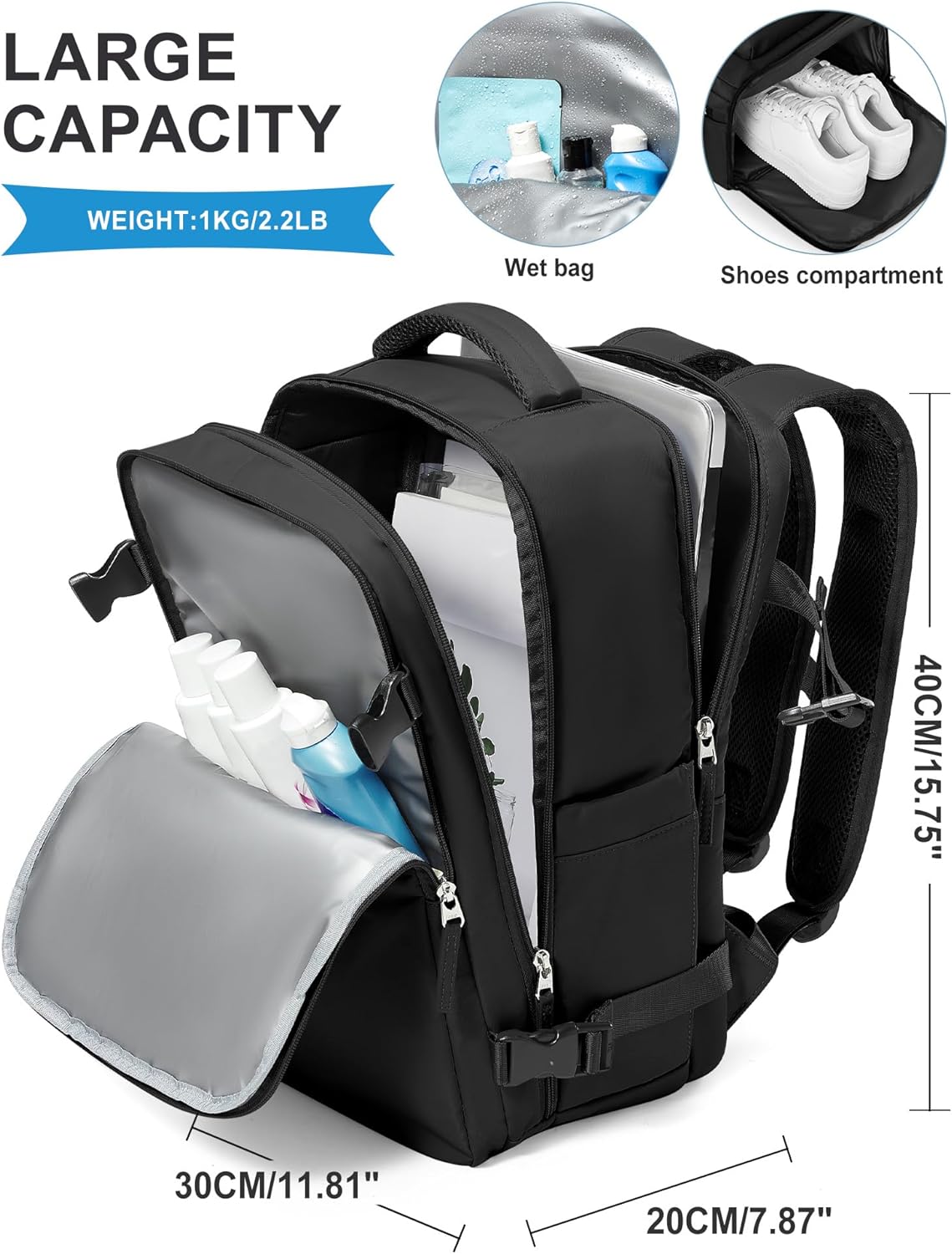 Thumbnail 4 de SZLX Vakuum Rucksack Ryanair Handgepäck 40x30x20
