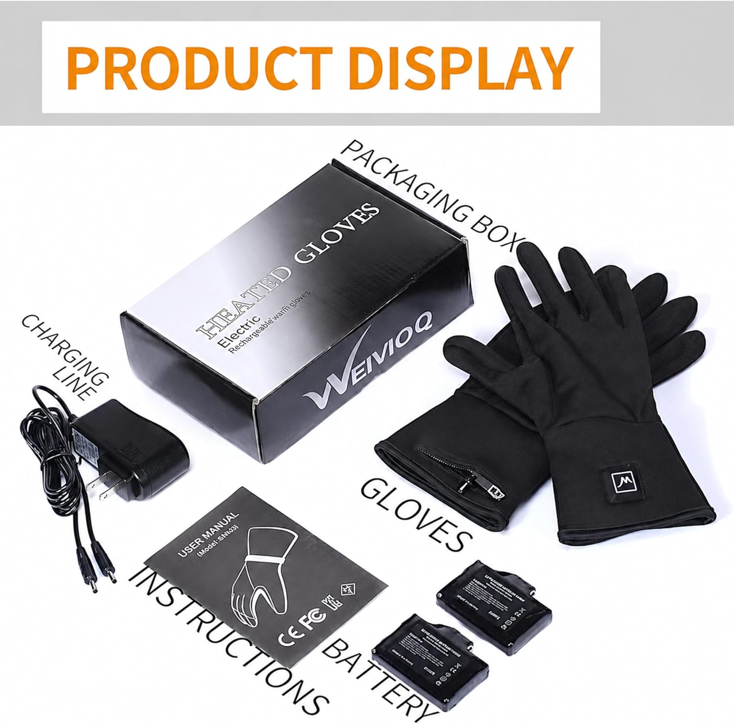 Detalle 2 de WEIVIOQ Heated Glove Liners, 2200mAh