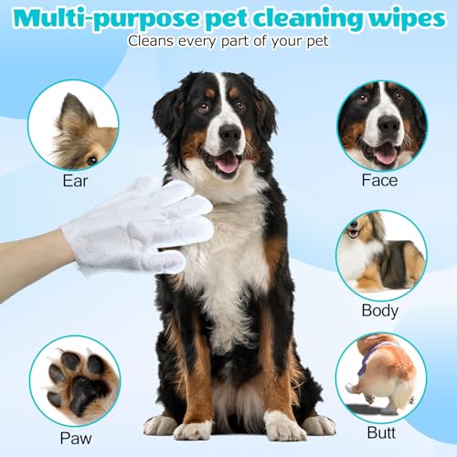 Thumbnail 2 de DRADERCH Guantes limpiadores para mascotas – 24 piezas de cuidado diario para perros y gatos