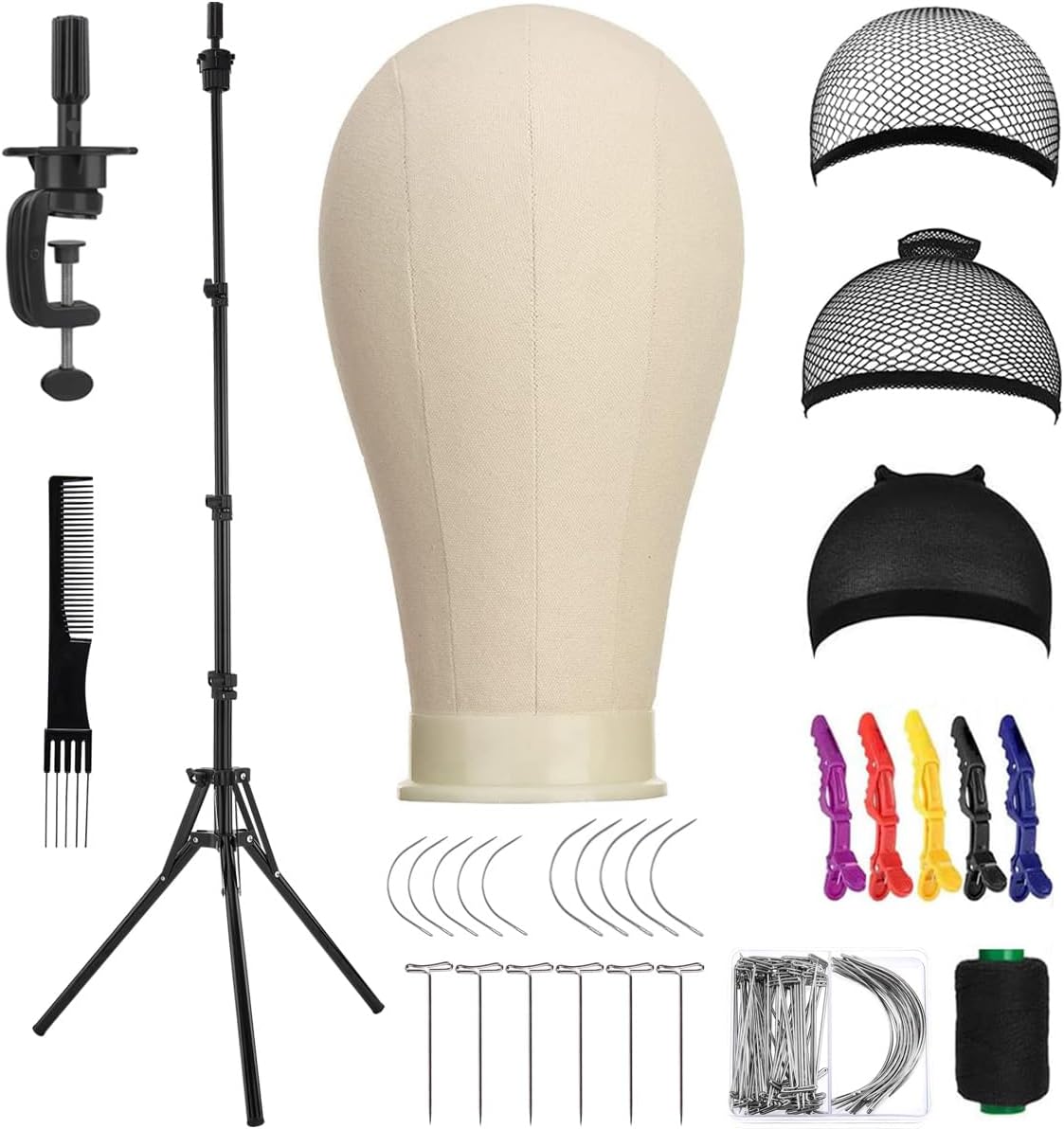 Detalle de SZCY LLC 23-Inch Canvas Block Wig Head with 47-Inch Tripod Stand