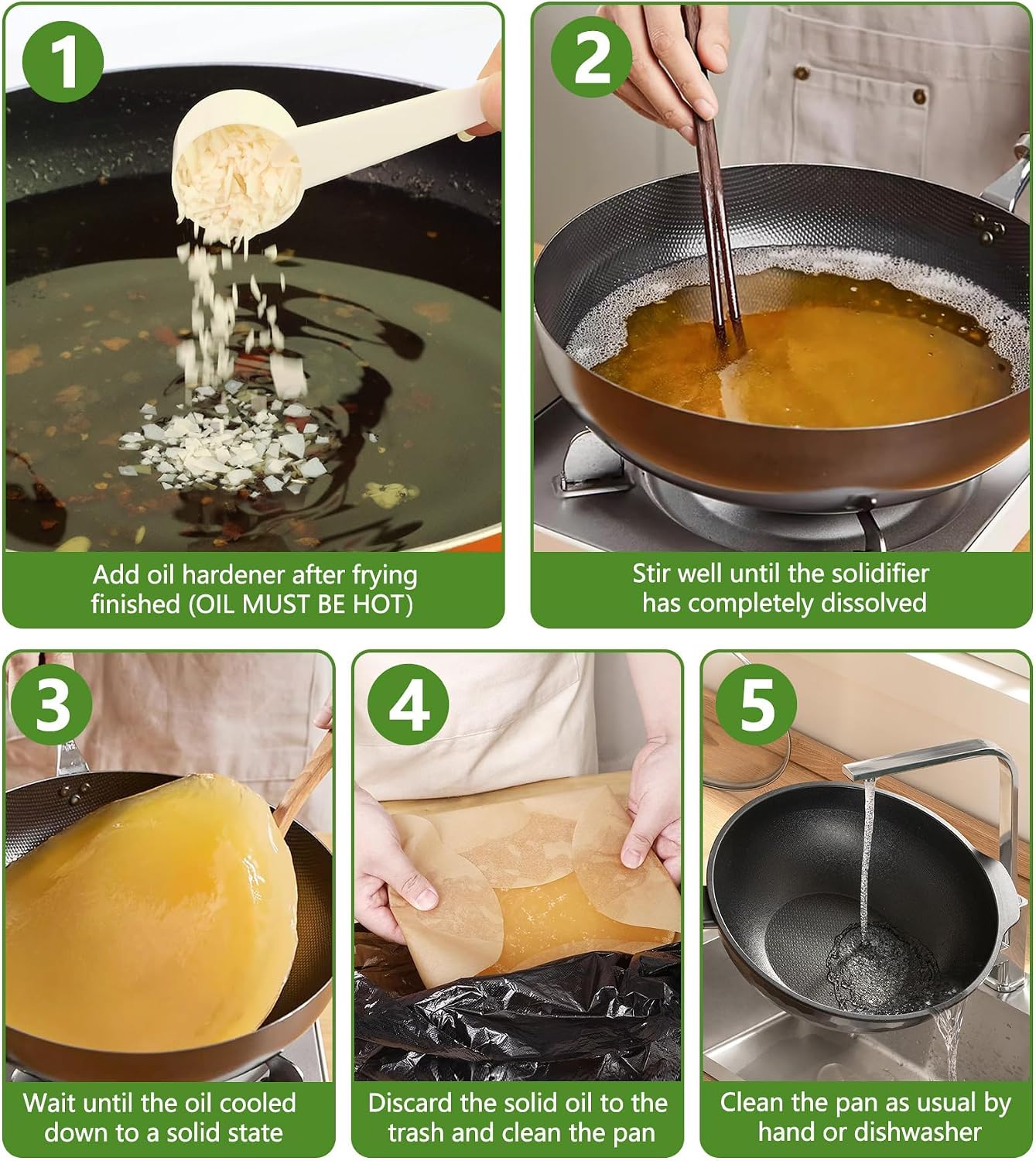 Detalle 2 de YULOFMVE Cooking Oil Solidifier Powder, 14 oz