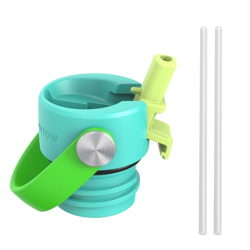 Detalle de Super Sparrow Edelstahl Trinkflasche Kinder – 1L, Ultraleicht, BPA-frei, Stroh-Deckel