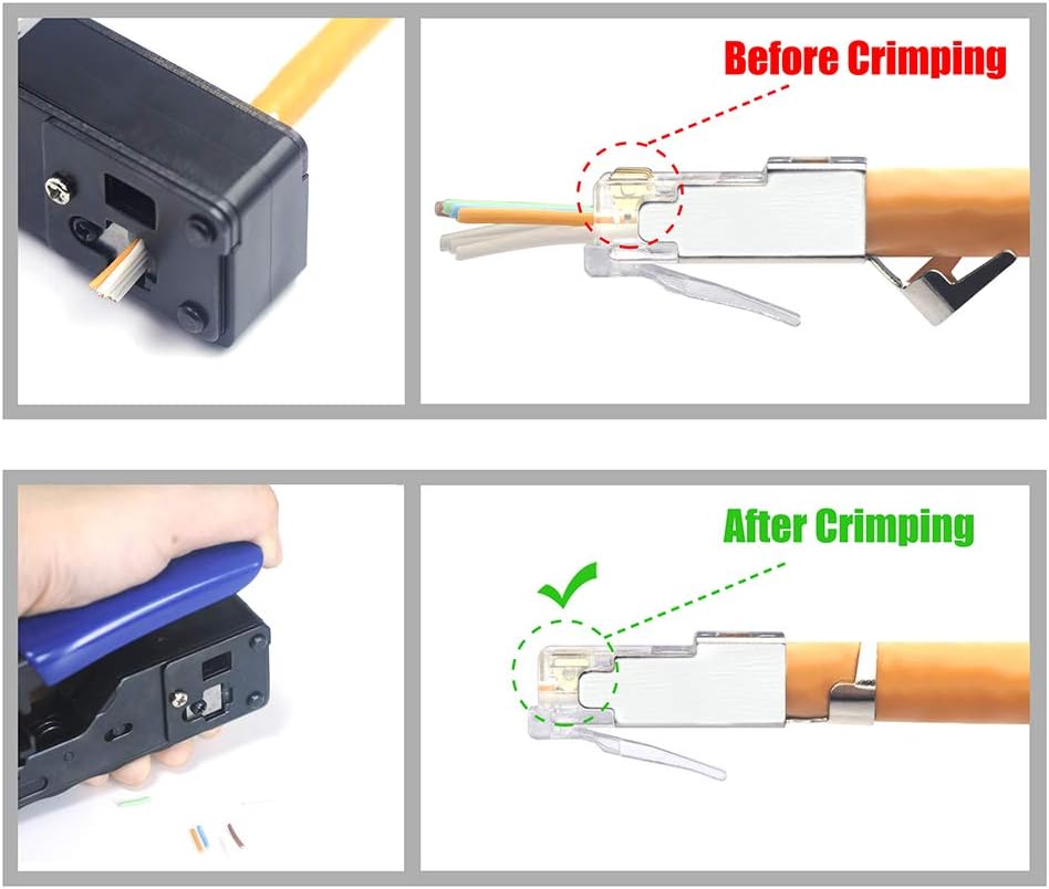 Detalle 2 de VCELINK GJ671BL Crimpzange RJ45 für CAT7