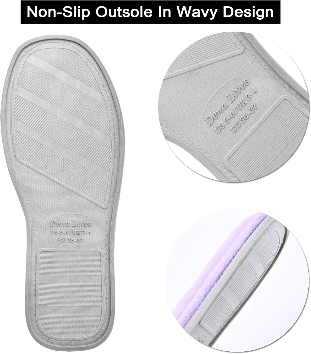 Thumbnail 4 de Open-Toe Women's Slippers with Memory Foam