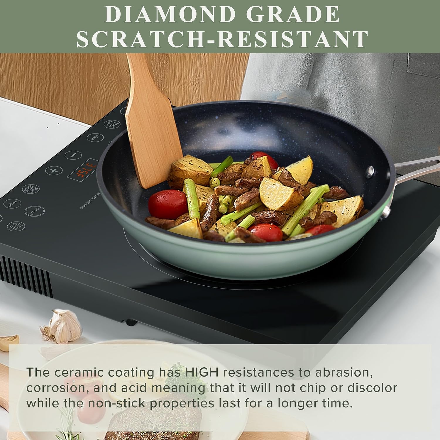 Thumbnail 3 de Nuwave Healthy Duralon Blue Ceramic Cookware Set