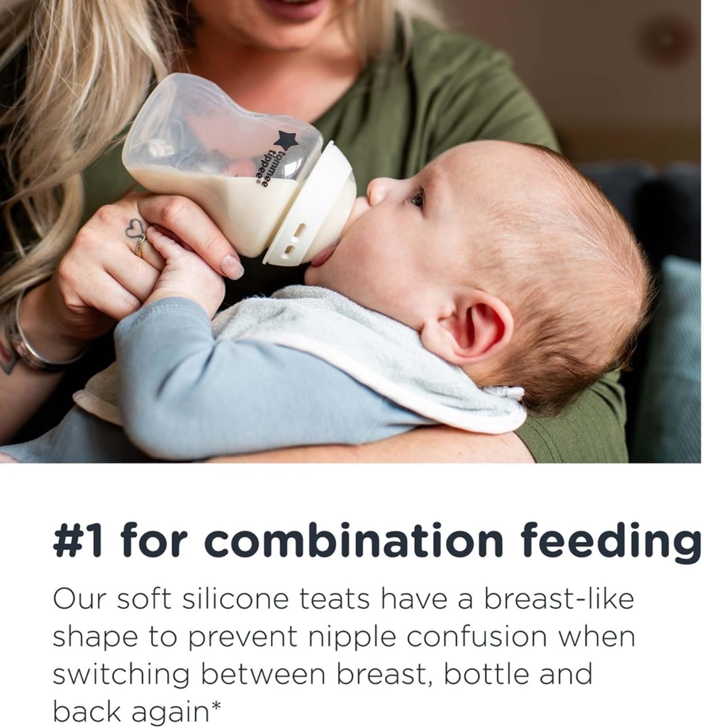 Detalle 2 de Tommee Tippee Natural Start flessenset: 4 anti-koliekflessen van 340 ml