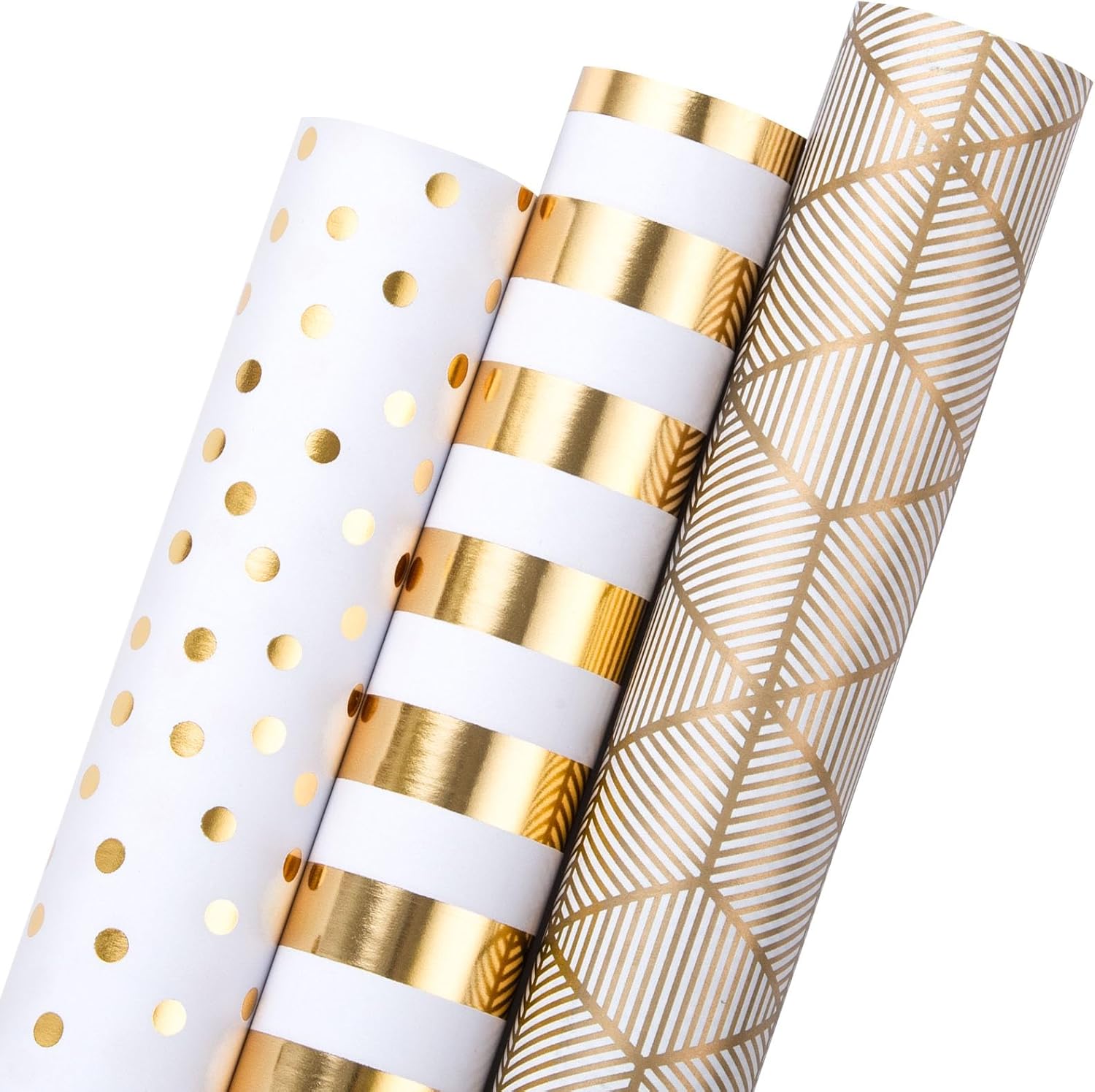 Thumbnail 6 de Wik adlik Geburtstags-Geschenkpapier, 3 Mini-Rollen, buntes Regenbogen-Design