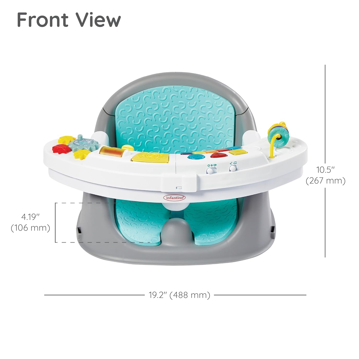 Thumbnail 6 de Infantino Music & Lights 3-in-1 Baby-Booster: Entdeckungssitz, Sitzerhöhung und Tischsitz in Blau
