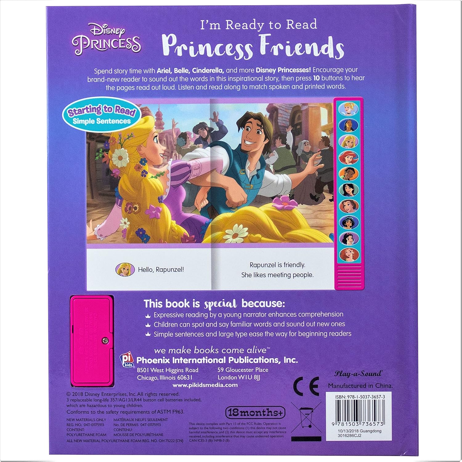 Detalle de Disney Princess I'm Ready to Read Princess Friends Sound Book