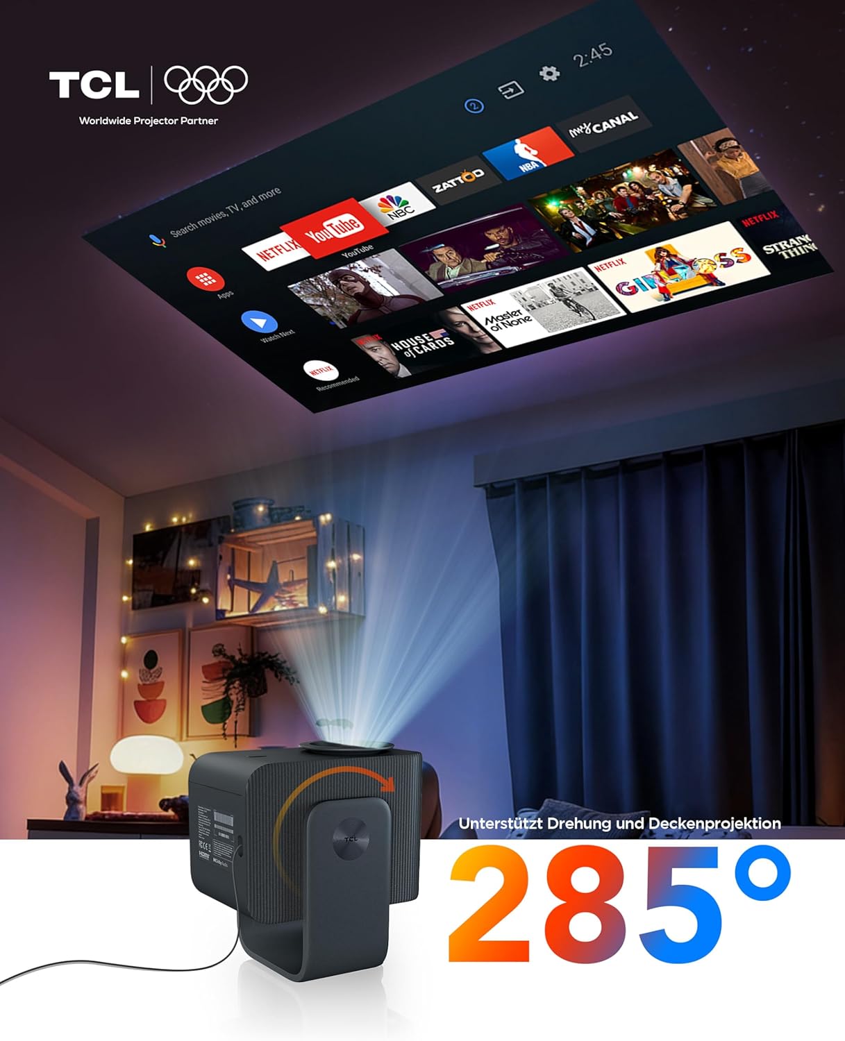 Detalle 1 de TCL C1 Mini Beamer 230 Lumen 4K kompatibel