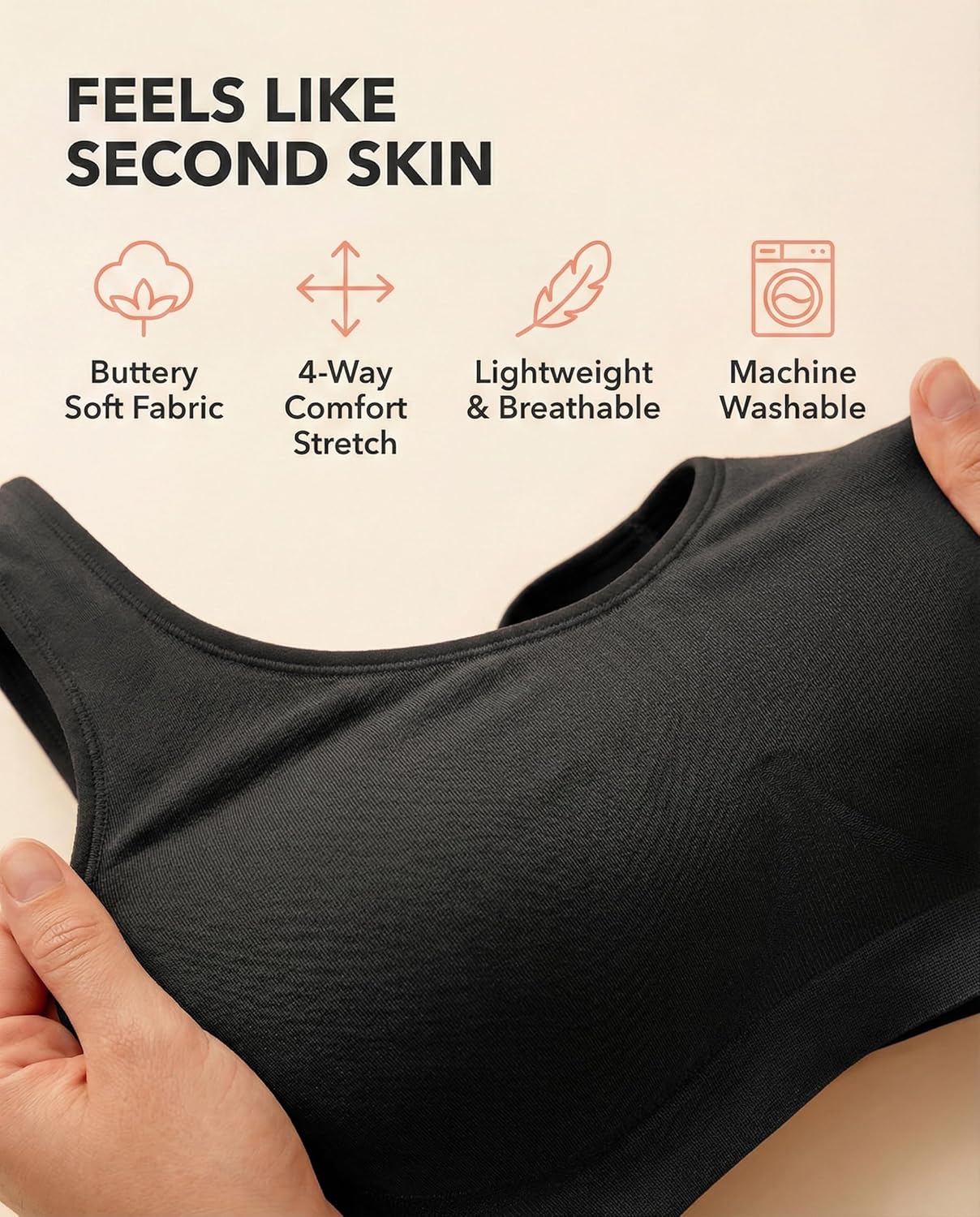 Thumbnail 5 de SHAPERMINT Wireless Bralettes for Women — Supportive No-Underwire Bra