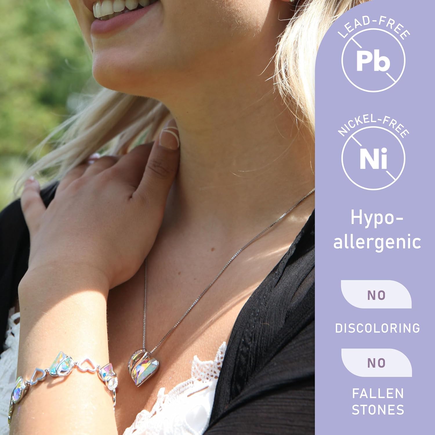 Thumbnail 1 de Leafael Infinity Love Birthstone Necklace 18"