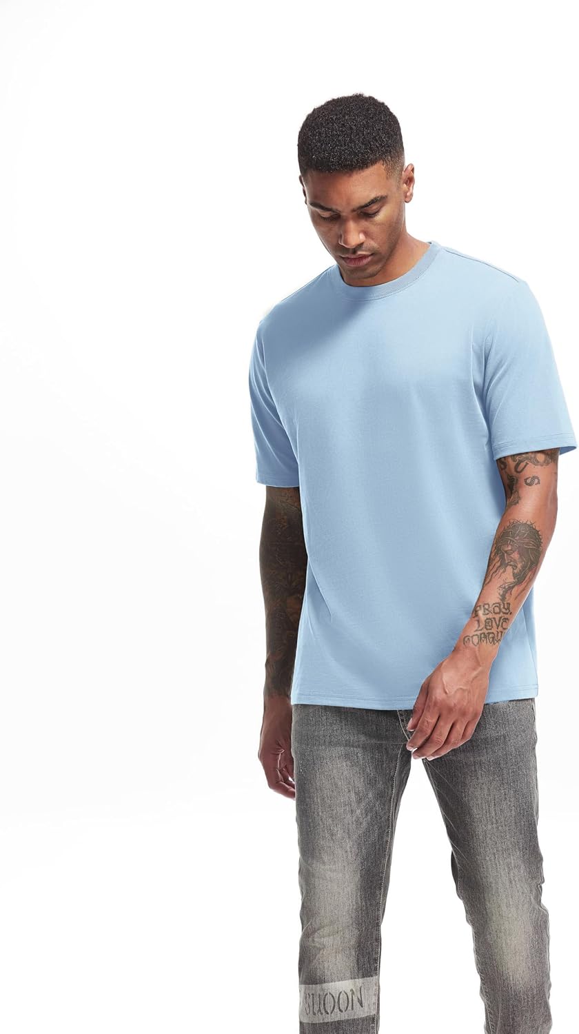 Thumbnail 2 de VEIISAR Herren dickes Rundhals-Langarm-T-Shirt aus 100% Baumwolle (Heavy Duty, Pre Shrink)