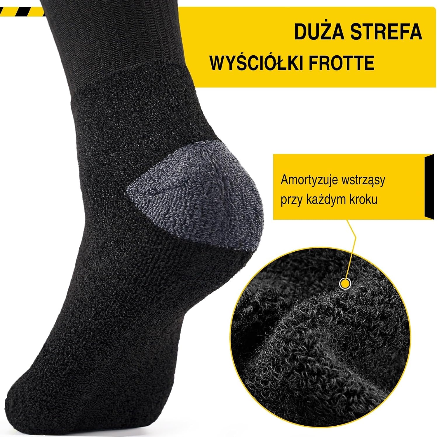 Detalle 1 de SukModen skarpety robocze męskie, 10 par, z wyściełaną podeszwą