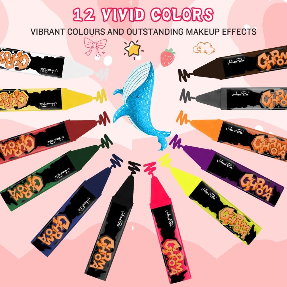 Detalle de AOOWU Face Body Paint 12 colori
