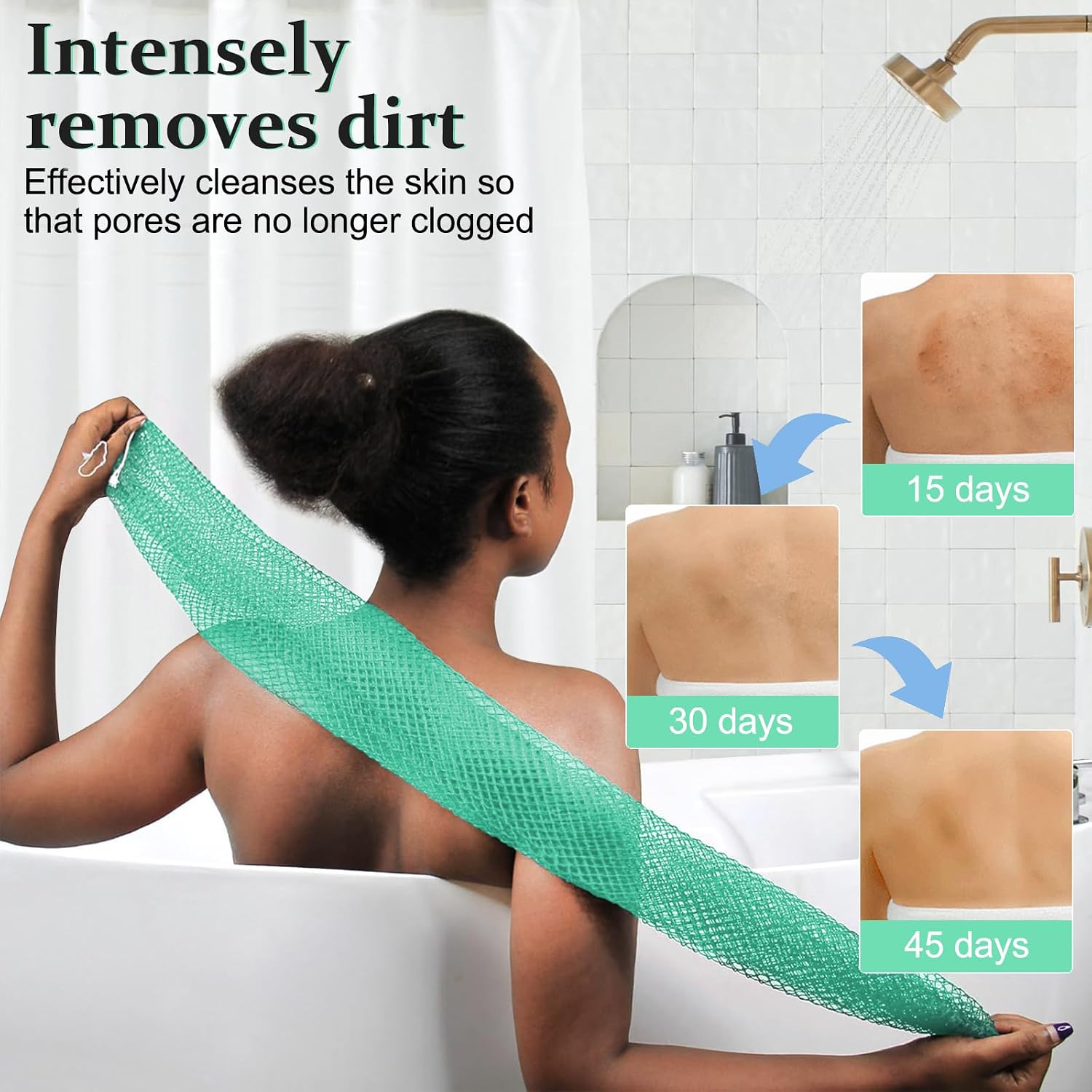 Thumbnail 5 de African net sponge 1 mint green scrubber